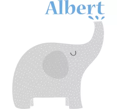 Personalised Children's Elephant's Trunk Sticker - TenStickers