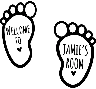 Personalised Footprint Kids Sticker - TenStickers