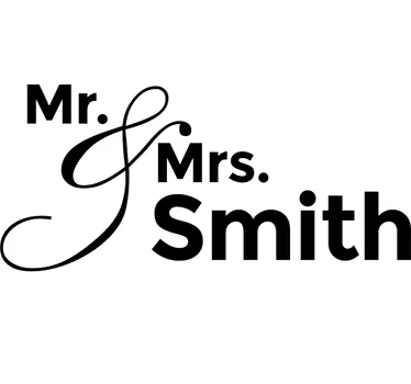 Personalised Mr & Mrs Wall Decal - TenStickers