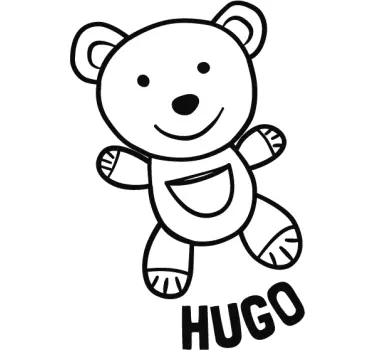 Personalised Teddy Bear Wall Sticker - TenStickers