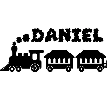 Personalised Train Kids Sticker - TenStickers