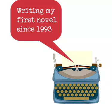 Personalised Typewriter Wall sticker - TenStickers