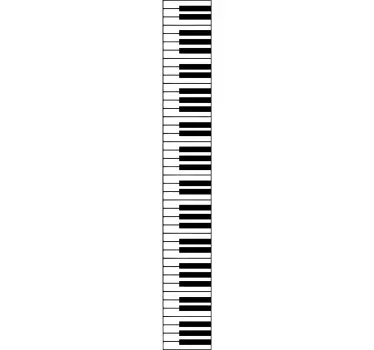 Piano Keyboard Wall Sticker - TenStickers