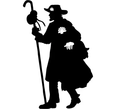 Pilgrim silhouette wall decal - TenStickers