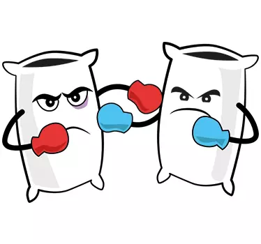 Pillow Fight Decorative Sticker - TenStickers