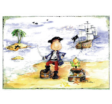 Pirate Adventure Kids Sticker by Lol Malone - TenStickers