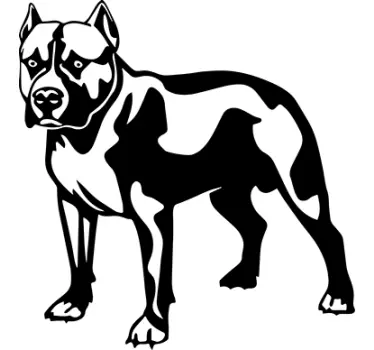 Pitbull Dog Sticker - TenStickers