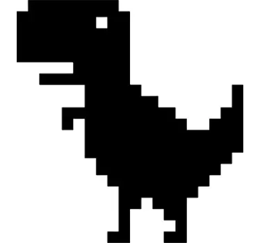 Pixel Dinosaur Wall Sticker - TenStickers