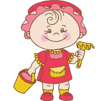 Playful Child Painter wall stickers for kid - TenStickers