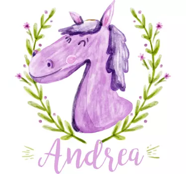Playful Unicorn Portrait wall stickers for kid - TenStickers