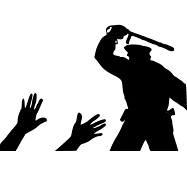 Police Brutality Wall Sticker - TenStickers