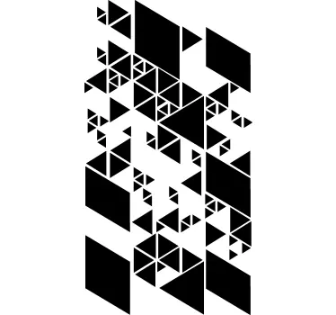Polygonal shower screen decal - TenStickers