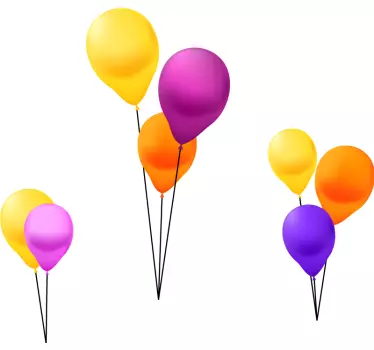 Balloon basket wall decor - TenStickers