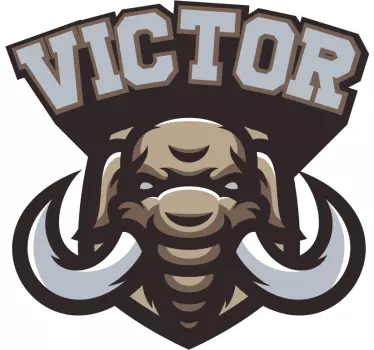 Powerful Mammoth Icon object sticker - TenStickers