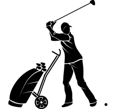 Professional Golfer Silhouette Decal - TenStickers