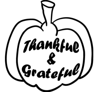 Pumpkin thanksgiving wall sticker - TenStickers