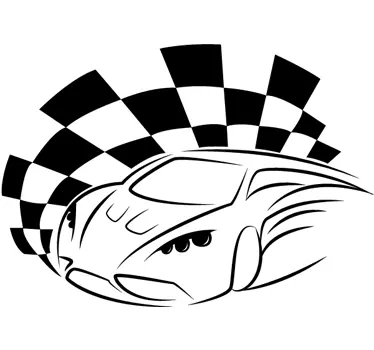 Racing Car Sticker - TenStickers