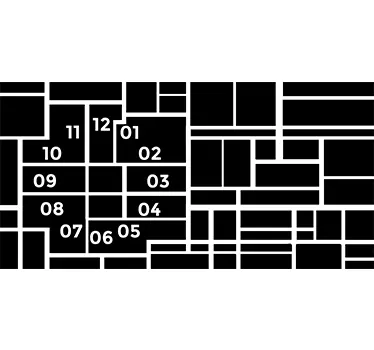 Rectangles Wall Clock Stickers - TenStickers