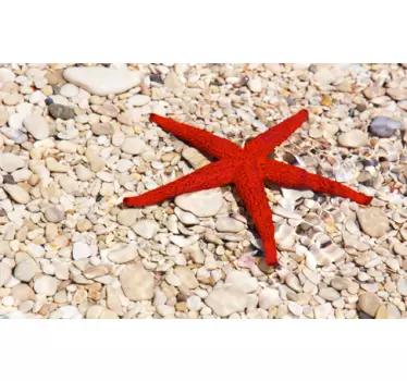 Red Starfish Wall Mural - TenStickers