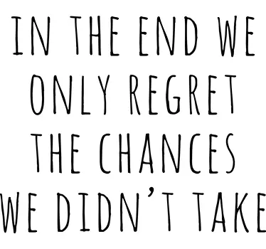 Regretted Chances Text Sticker - TenStickers