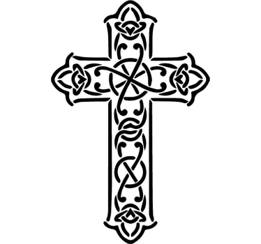 Religious Celtic Cross Wall Sticker - TenStickers