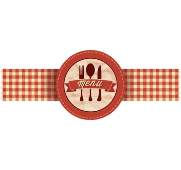 Retro Menu Logo Kitchen Sticker - TenStickers