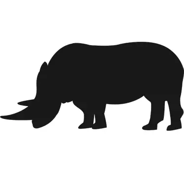 Rhino Silhouette Blackboard Sticker - TenStickers