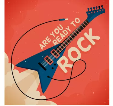 Rock Star Wardrobe Furniture Sticker - TenStickers