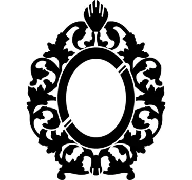 Rococo Mirror Decorative Decal - TenStickers
