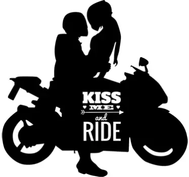 Romantic bikers Living Room Wall Decor - TenStickers
