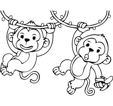 Rope Monkey Wall Sticker - TenStickers