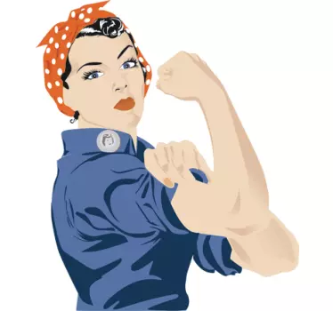 Rosie the Riveter Wall Sticker - TenStickers