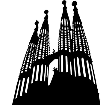 Sagrada Familia Silhouette Wall Sticker - TenStickers