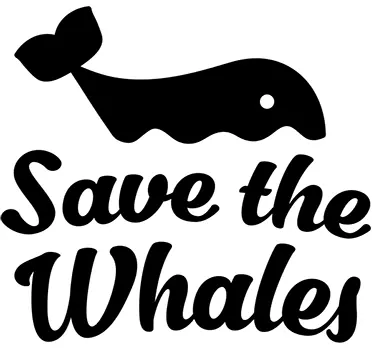 Save the Whales Wall Sticker - TenStickers