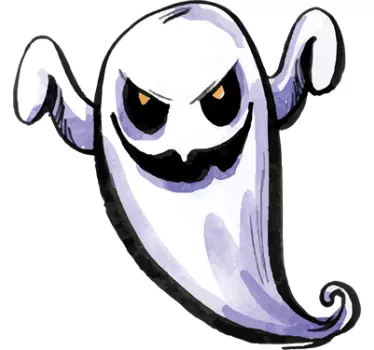 Scary Ghost Wall Sticker - TenStickers