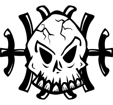 Scary Skull Halloween Sticker - TenStickers