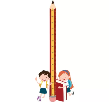School meter decorative height chart wall sticker - TenStickers