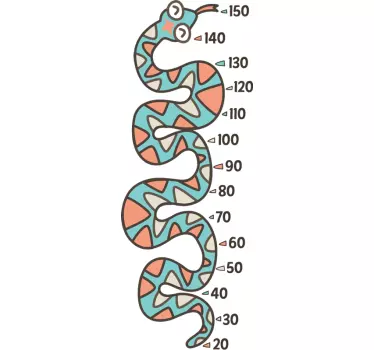 Serpent Height Chart Sticker - TenStickers