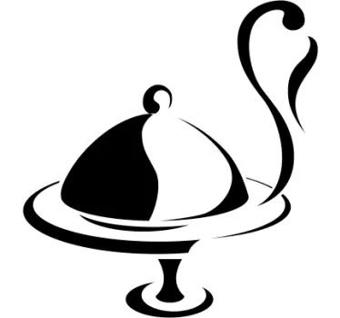 Serving Plate Kitchen Sticker - TenStickers