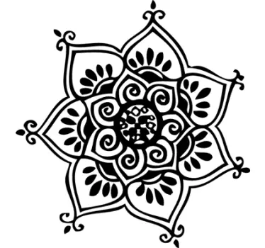 Seven Petal Flower Wall Decal - TenStickers