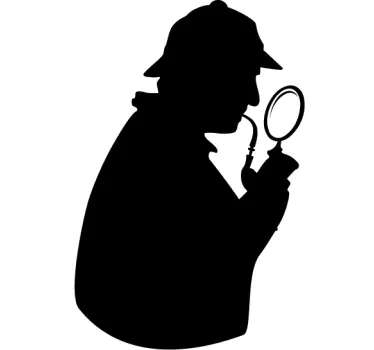 Sherlock Holmes Profile Wall Sticker - TenStickers