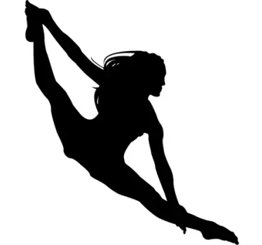 Silhouette Acrobat Wall Sticker - TenStickers