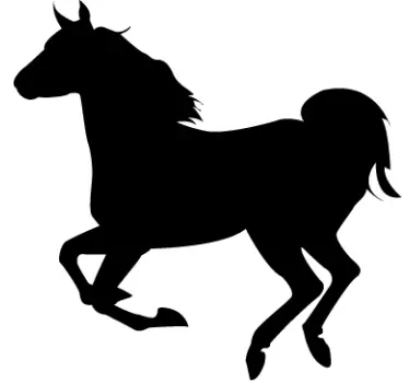 Silhouette Horse Wall Sticker - TenStickers