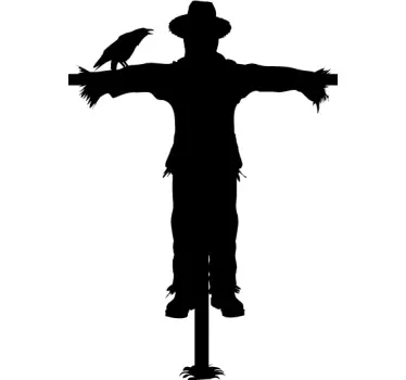 Silhouette Scarecrow Wall Sticker - TenStickers