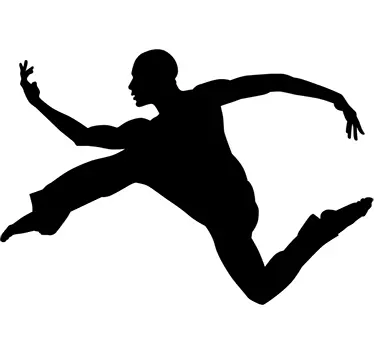 Silhoutte Dancer Wall Sticker - TenStickers