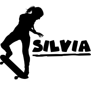 Skateboarder Customisable Wall Sticker - TenStickers