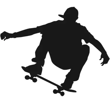 Skater Monochrome Wall Sticker - TenStickers