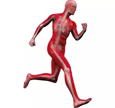 skeleton running wall decal - TenStickers