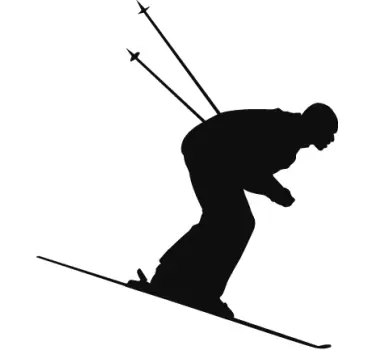 Skier Silhouette Sticker - TenStickers