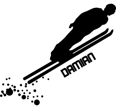 Skiing Action Figure extreme sports sticker - TenStickers